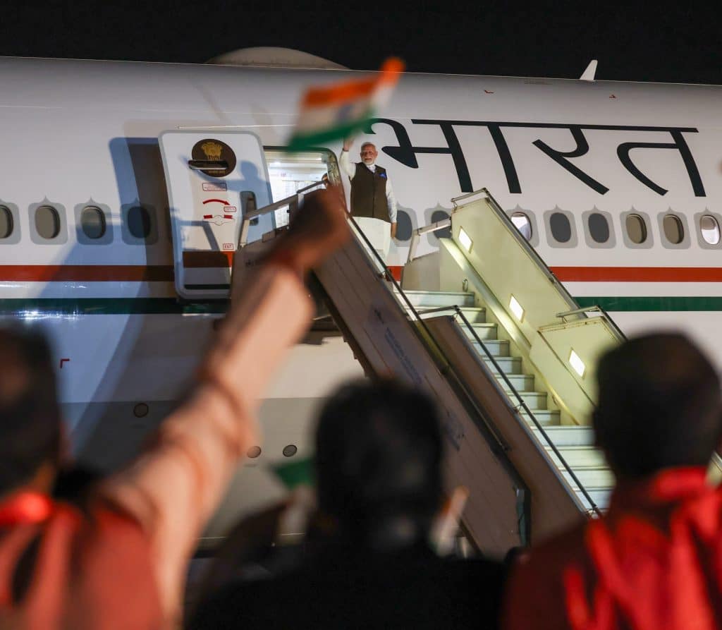 Arrival at the airport