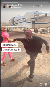 timaya and bailey at airport