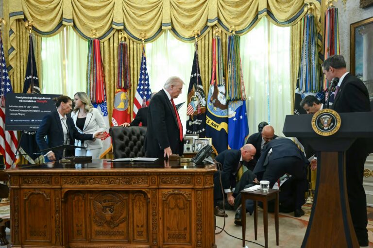White House Guest Faints While Standing Beside Trump