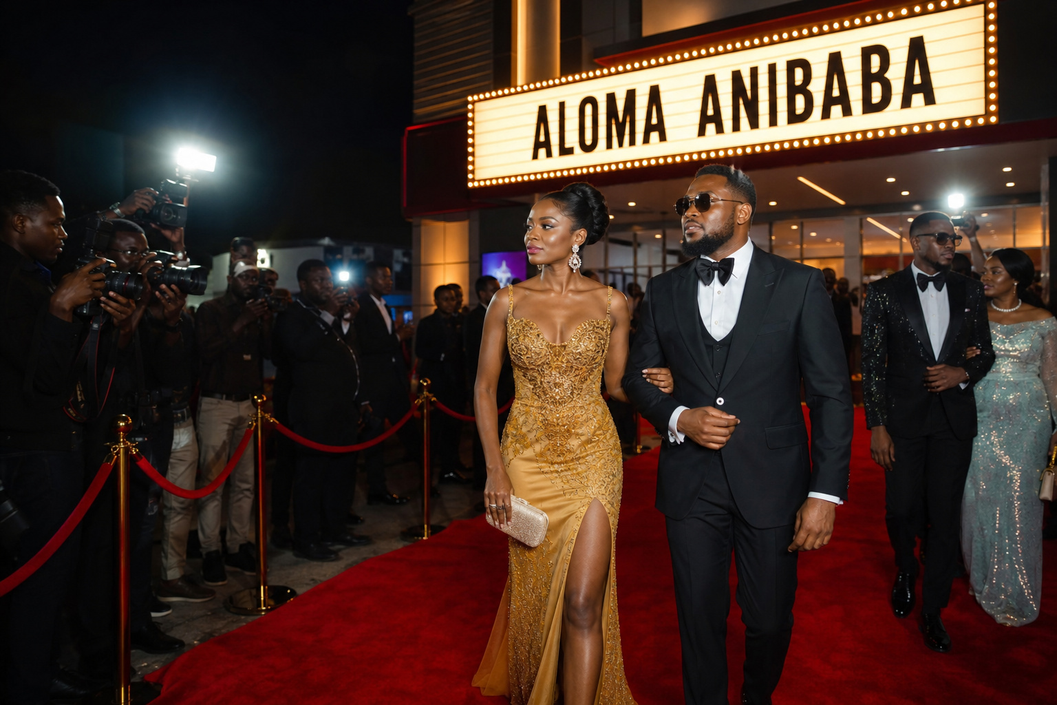 Aloma Anibaba movie premiere red carpet event at Lagos Theatre Badagry Nigeria