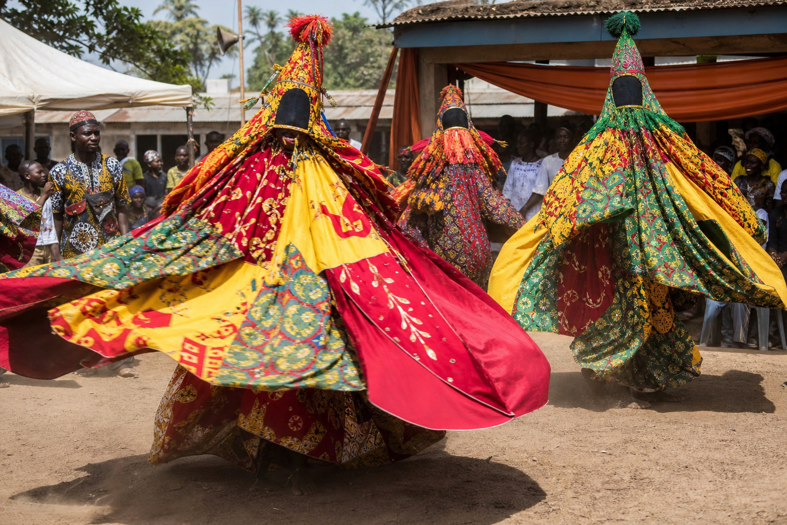 Egungun Oyadolu traditional masquerade festival performance in Badagry Lagos Nigeria